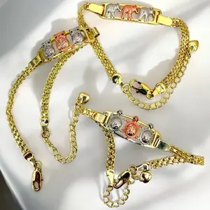 Adjustable 18k Italian gold-plated good luck bracelets