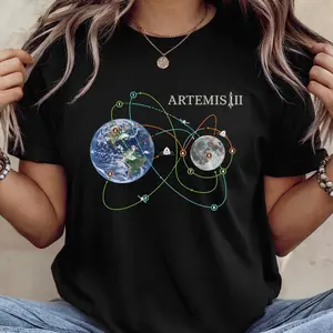 Artemis II 2026 Rocket Launch T-Shirt, Future Moon Mission Graphic Tee, Space Exploration Shirt, Science Nerd Gift, Rocket Launch Graphic Shirt, Space Program Fan Tee