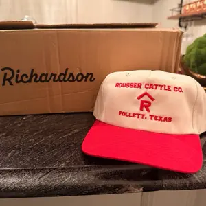 Vintage Red & Black Rousser Cattle Co. Richardson 356
