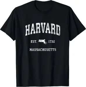 Harvard Massachusetts MA Vintage Athletic Sports Design T-Shirt