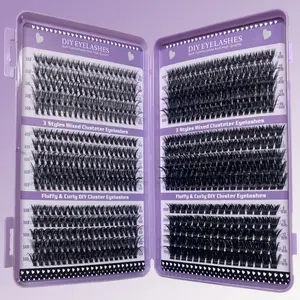 580PCS DIY Lash Extension Kit  Salon Results at Home | Fluffy D Curl Clusters