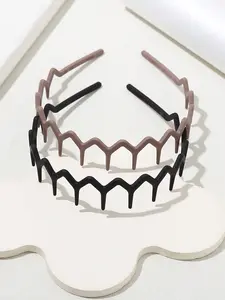 2pcs Toothed Wavy Headband, Simple Anti-Slip Suitable For Men & Women Haircare And Skin Care,Hairband ,Hair Hoop,Hairband,Hair Hoop ,Zig Zag  Headbands