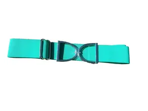 Stirrup belt buckle with Kelly Green adjustable ￼