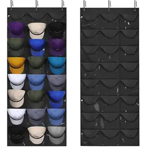 Hat Storage Organizer, 1 Count Multi Grid Cap Organizer, Hanging Hat Storage Rack for Door & Wardrobe, Display Baseball Cap Storage Hanging Bag, Durable Storage Organizer, Hat Holder Hanger