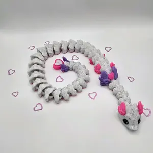 Valentine's Day Cupid Snake 3D Printed - Unique Design for Valentine's Day, Ideal for Gifts and Decor