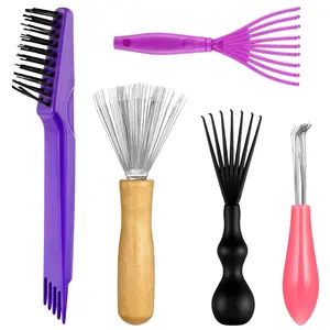 Comb and Brush Cleaner Tool Set, 5-Piece Comb Cleaner Set - Hair Brushes Cleaners Rake, Combs Cleaning Brush, Maintenance Hair Combs for Home and Salon Use Removing Hair-Dust