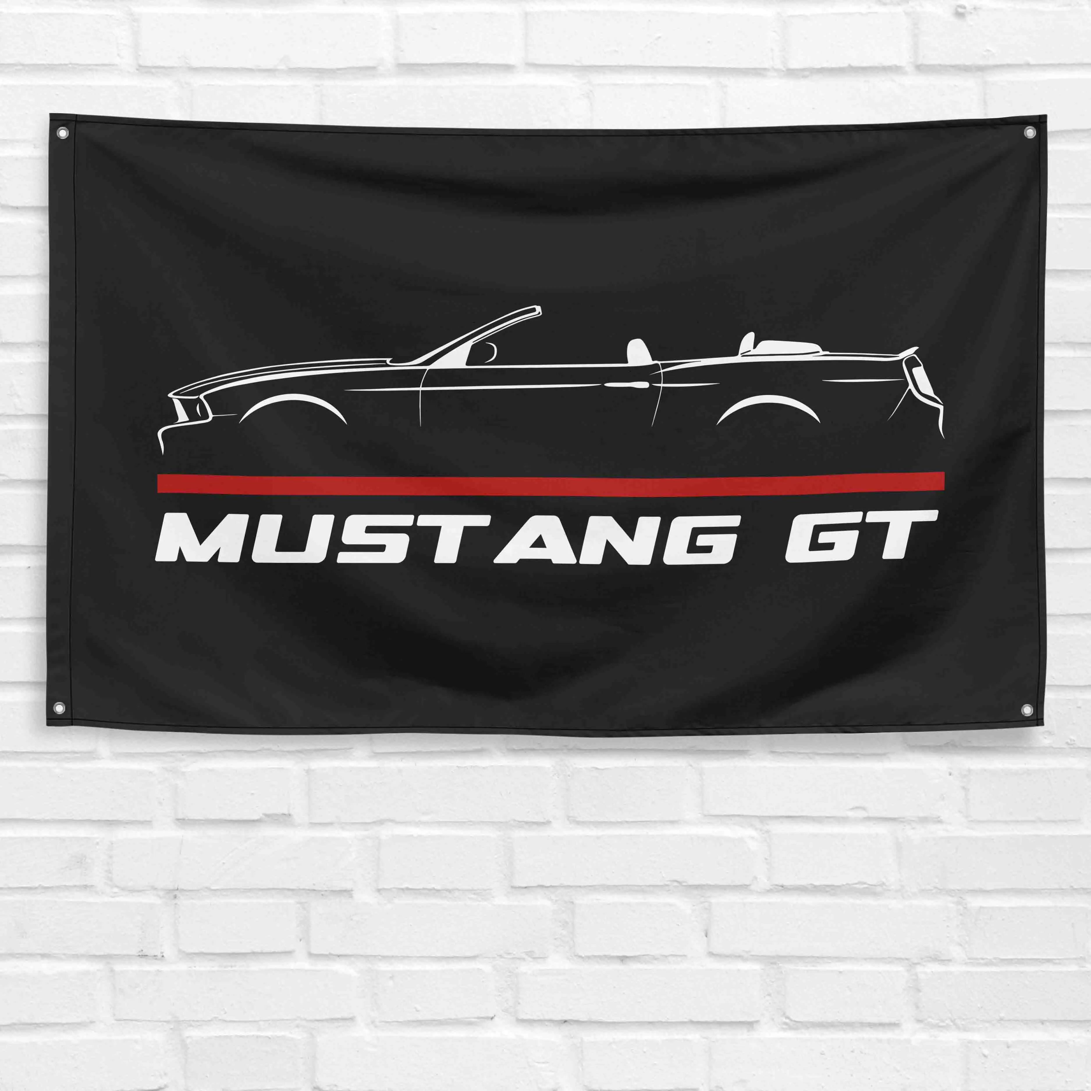 Synthetic Durable 3x5 ft Grommeted Flag for 2013 Mustang GT Convertible - Polyester Lightweight Hangable Banner with Left-Side Sleeve, Bold Colors Car Garage Decoration, Indoor Home & Party Supplies Festive Gift