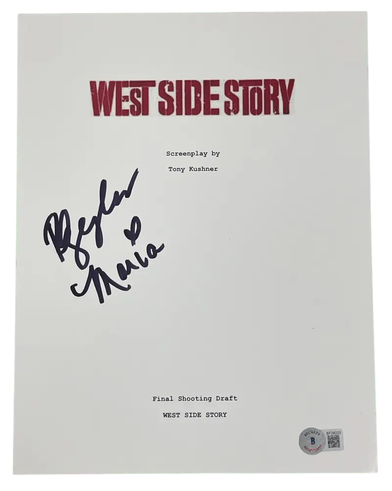 Rachel Zegler Authentic Autographed West Side Story Script