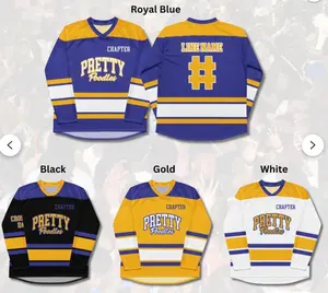 Sigma Gamma Rho Ice Hockey Jersey - Custom Jersey, Personalized Greek Letters, All-Over Print, Multi-Size SGRho Sorority Game Day Sports Shirt