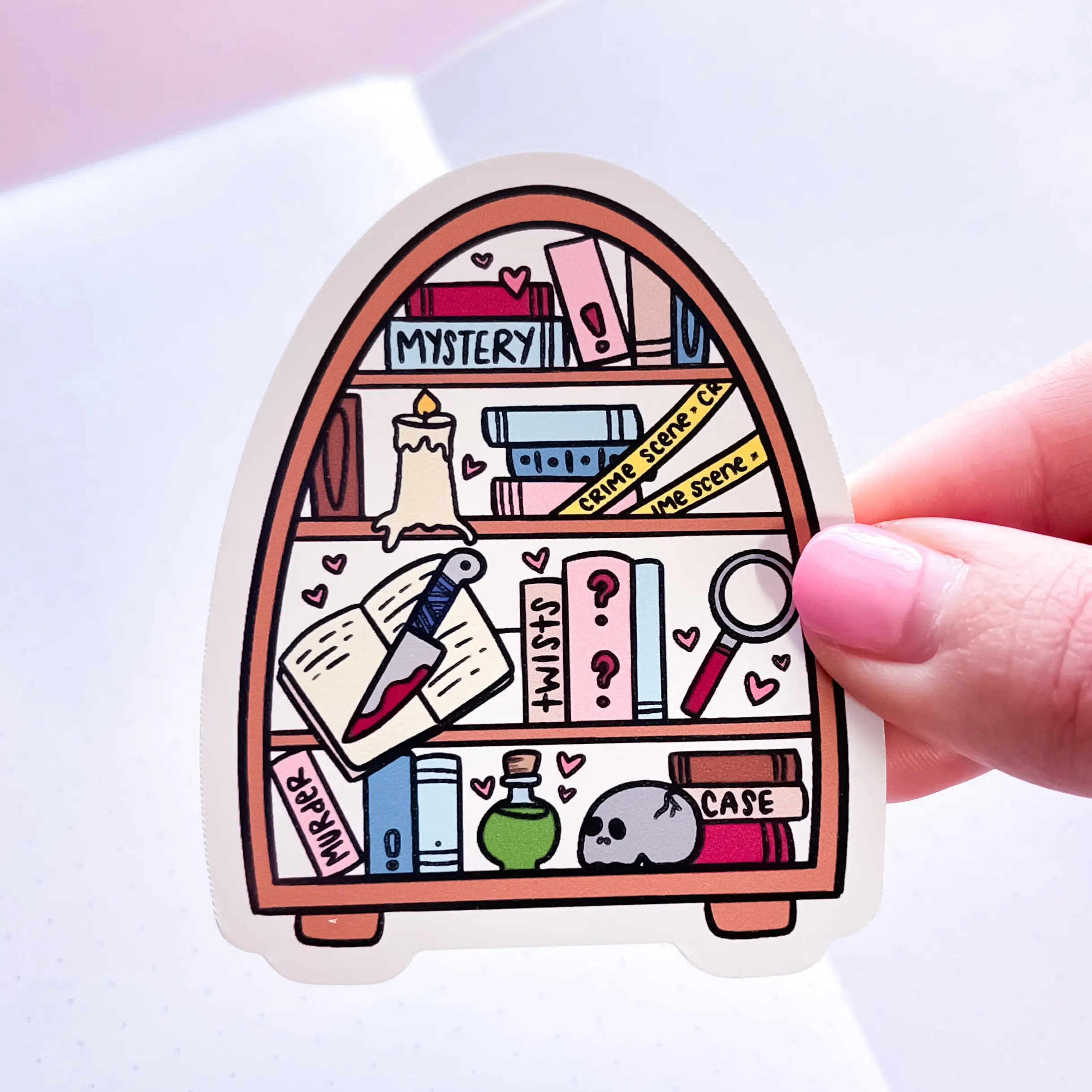 Mystery Bookcase Vinyl Die Cut Sticker Mystery Bookcase Vinyl Die Cut Sticker