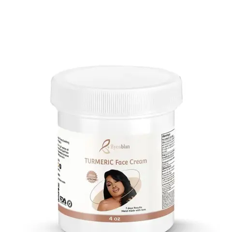 Byenblan Turmeric Glow Face Cream 4 oz Exfoliate Gently Hydrate Deeply for Radiant Skin