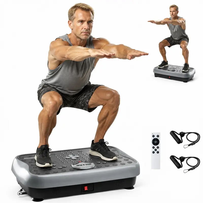 HopHorse Adult 3D Oscillating Vibration Plate - Luck Cross Clover Fashion Indoor Exercise Machine, 4 Smart Speed Modes, 460lbs Load, 30dB Quiet Use, Anti-Slip Mat, Large Base, Wide Platform, Women's Home Gym Kit for Efficient Full Body Training