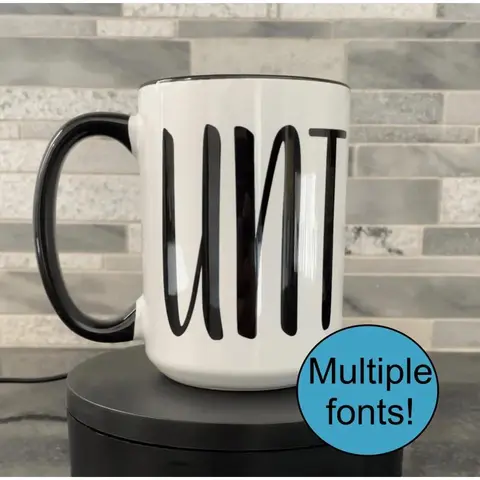 C U Next Tuesday mug, large mug, funny coffee mug, office mug, dishwasher safe mug,11 ounce UNT with black handle Coffee Mug - Custom Coffee/Tea Cups,Dishwasher and Microwave Safe,Funny Gag Mug, White Elephant Gift, Large Mug Ceramic Drinkware