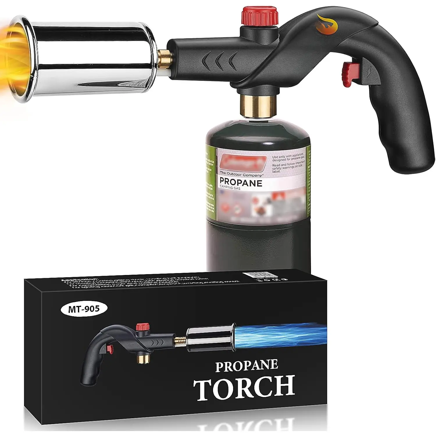 Propane , Kitchen Cooking  with Igniter Searing  for Sous Vide Charcoal  BBQ Grill Flame Thrower Campfire Starter (Propane Tank Not Included)