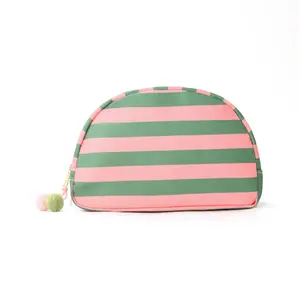 Striped Shell Storage Bag High Value Dopamine Cosmetic Bag Travel Outdoor Portable Storage Bag