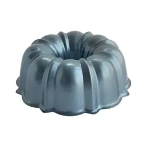 12 Cup Aluminum Formed Bundt Pan Blue,evenly bakes and browns cakes