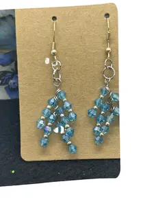 Light Blue Staggard Earrings