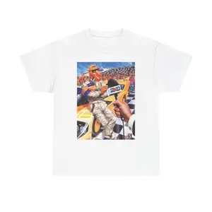 Camel Joe Racecar Driver Illustration T-Shirt | Vintage Pit Lane Racing Scene