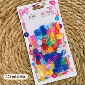 Baret abc pou timounColorful Alphabet Hair Clips Set