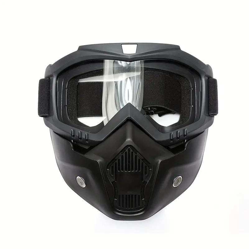 A Full-face Goggle with Anti-fog High-definition Lenses, a Detachable and Adjustable Ski Mask, and a Comfortable Handyman mask Sponge Pad - Made of Plastic Yard Work A Full-face Goggle with Anti-fog High-definition Lenses, a Detachable and Adjustable Ski Mask, and a Comfortable Handyman mask Sponge Pad - Made of Plastic Yard Work