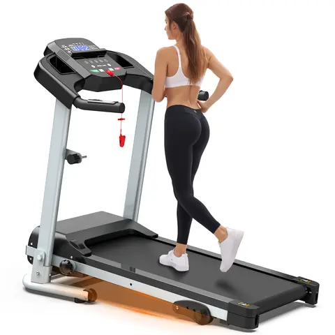 LIVIVOX Pink Home Gym Treadmill - 2.5HP Quiet Brushless Motor, 7.5 MPH Max Adjustable Foldable Compact Model for Small Space Fitness, 265LBS Capacity, Incline, Pulse Sensor, LED Display, Smart Console, Easy Storage, Treadmills for Home