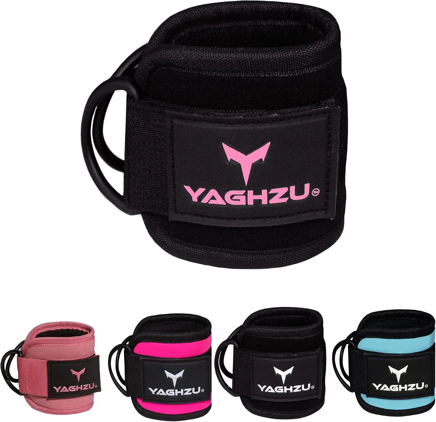 Sports Adjustable Gym Ankle Straps for Cable Machines Women & Men, Glute Kickbacks| Neoprene padded gym ankle cuffs, steel D-ring, Adjustable fit for hip abduction, leg workouts & extensions