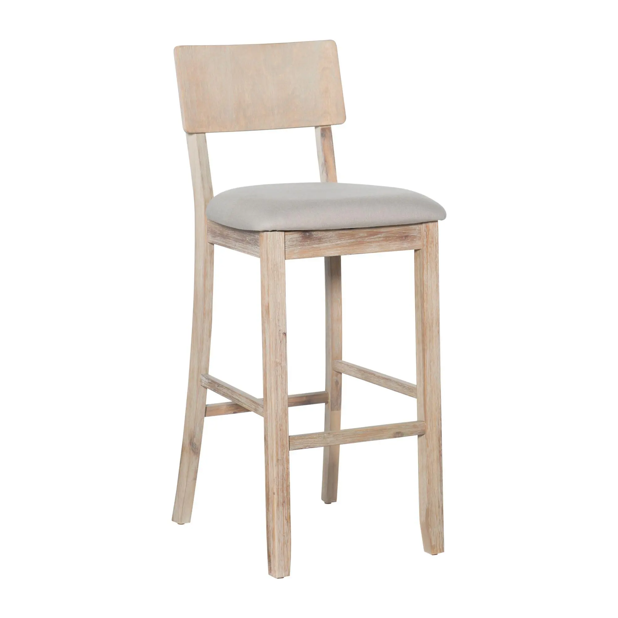Linon Home Peta Kitchen Bar Stool With Back & P added Seat