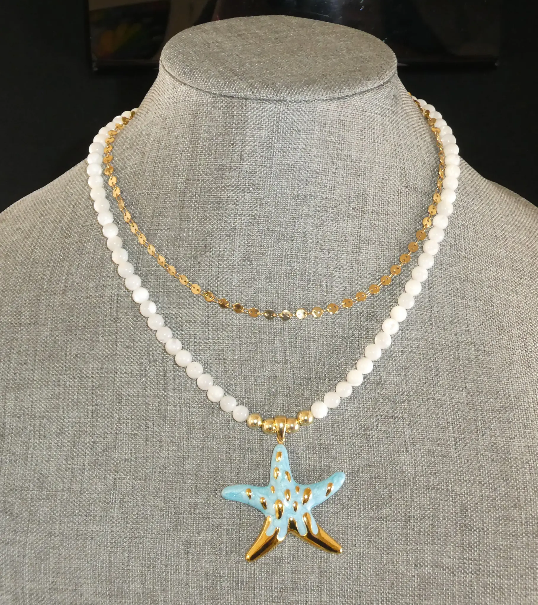 Summer Starfish Double Necklace