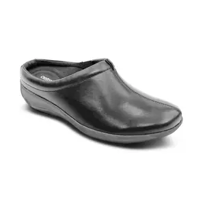 Aetrex Ingrid Slip-On Clog - Black | Women's Orthotic Clogs with Arch Support for All-Day Comfort