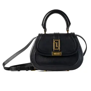 Pre-owned VERSACE Leather Crossbody Bags Black Goddess 2way Crossbody Bag E26022154