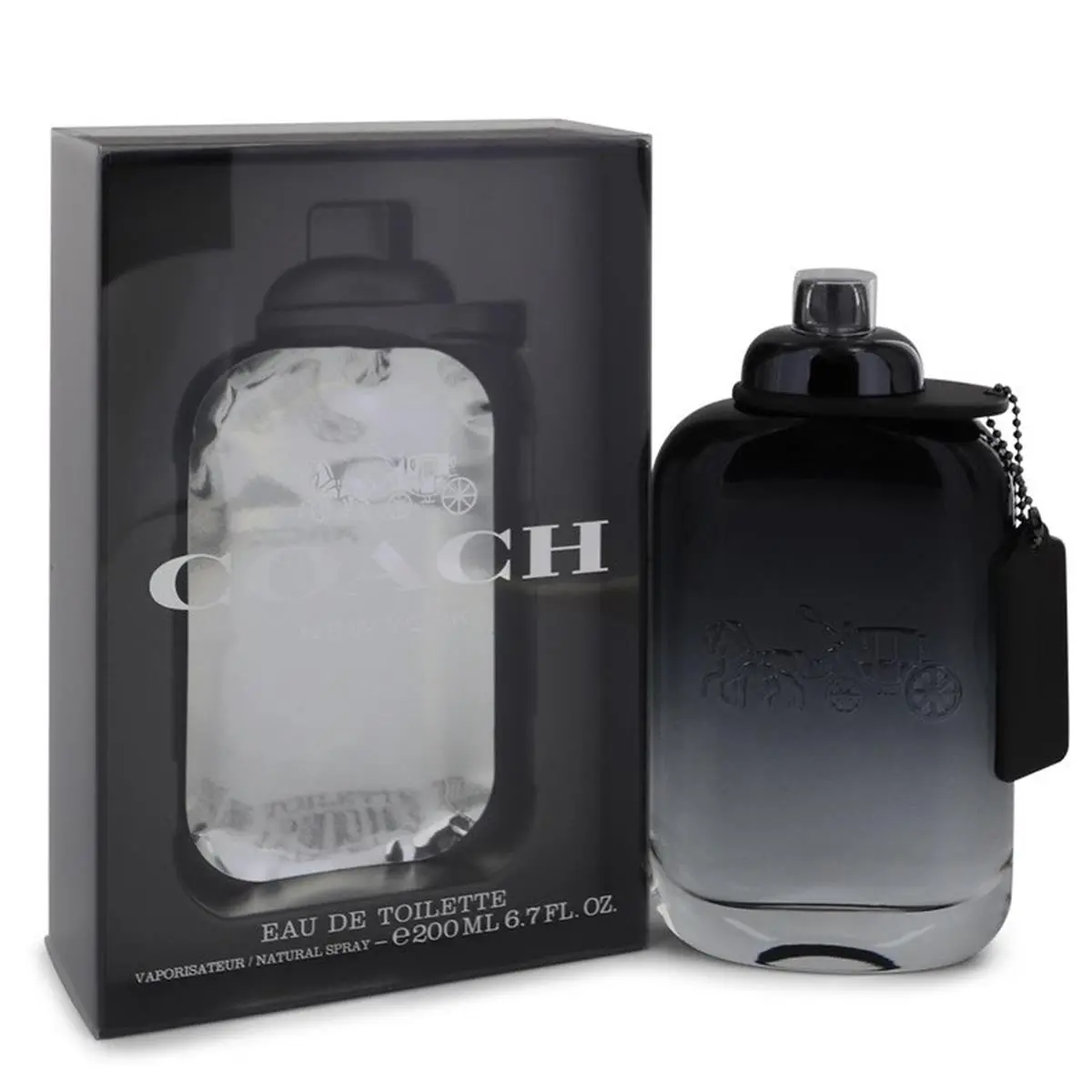 Coach for Men Eau de Toilette, Spicy Aromatic Men's Cologne with Cardamom, Geranium and Coriander Notes, 6.7 oz Spray Bottle, Bergamot Base