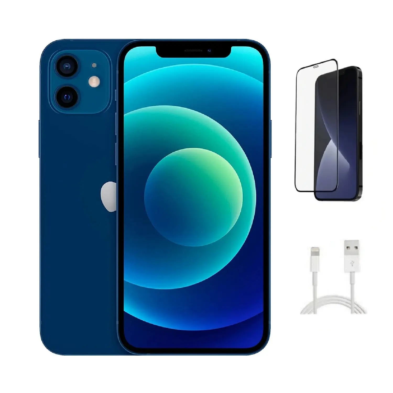 Refurbished iPhone 12 (AT&T Only) - Excellent Condition with Pre-Installed Tempered Glass Screen Protector and 1 Year Warranty
