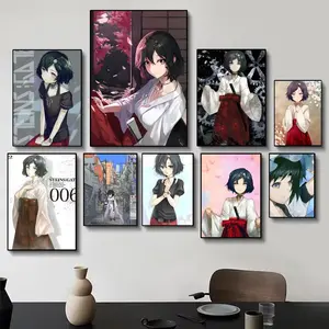 S-Steins;Gate Character U-Urushibara Ruka Poster HD self-adhesive fade-proof waterproof wrinkle-resistant poster stickers suitable for living room bedroom dormitory cafe bar background decoration wallpaper and gifts