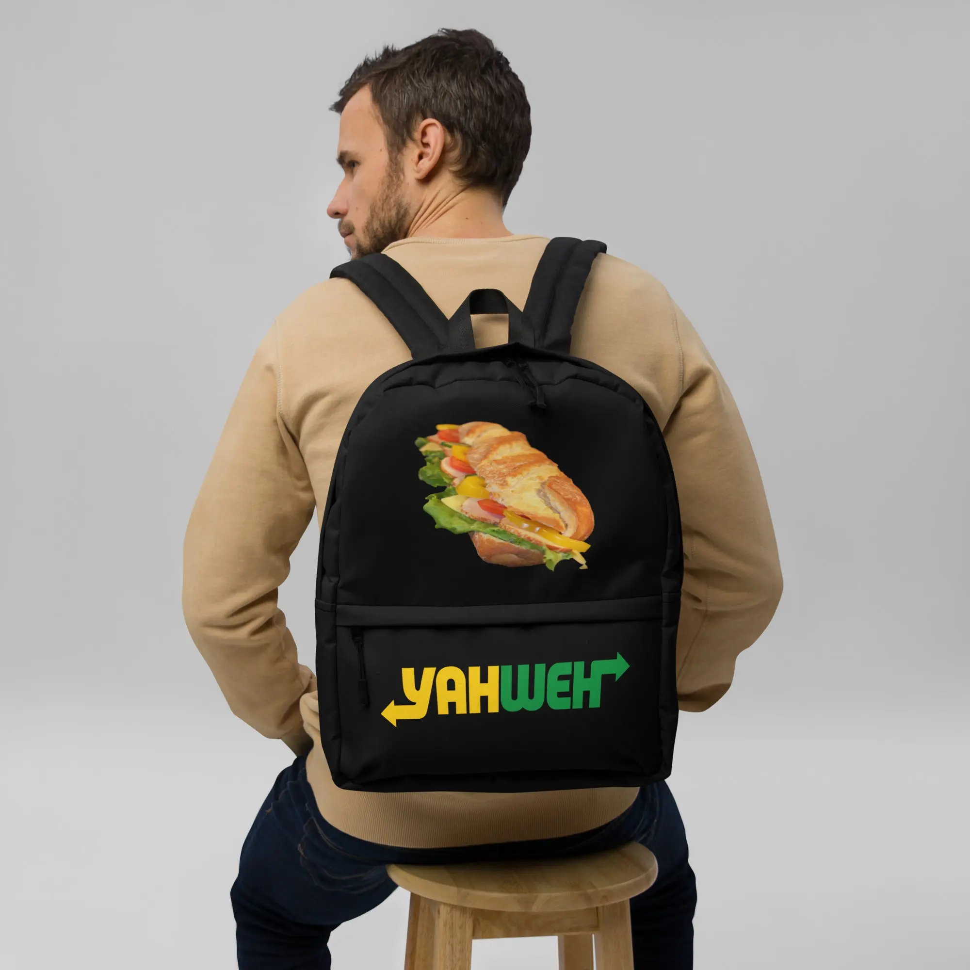 Anointed Attire Yahweh Sandwich Christian Backpack | Faith Streetwear