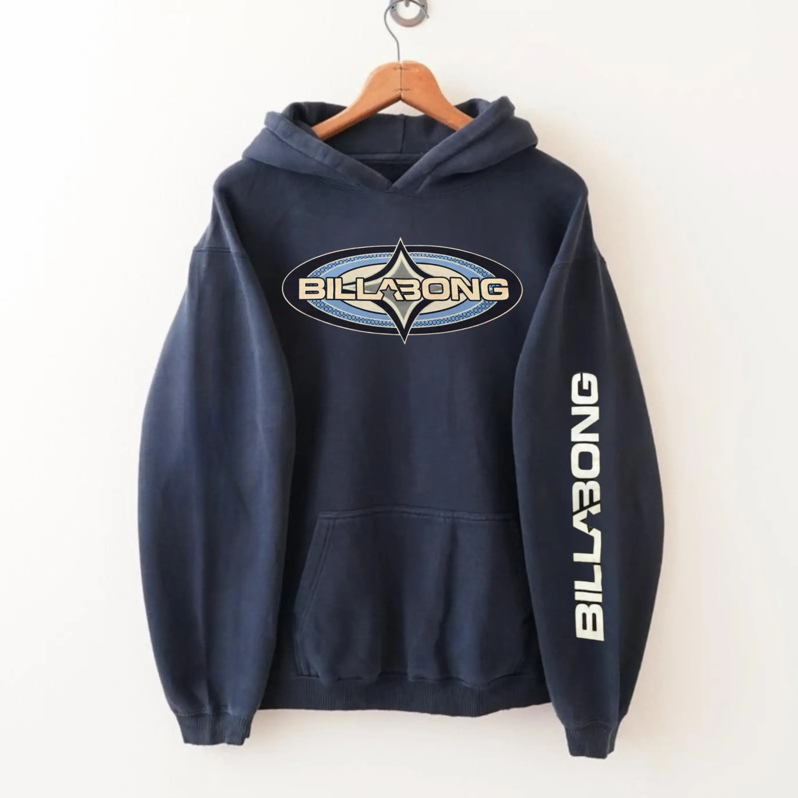 Y2K Billabong Surfboard Print Hand Hoodie, High-Tech Printing, Cotton Fabric, Comfortable & Durable, Best Sellers, Hoodie For Women