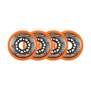 Labeda Roller Hockey Wheels - Asphalt Gripper 76mm 85A Orange (4-Pack)