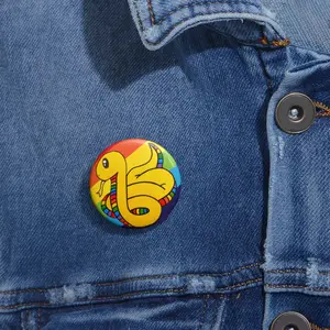 Rainbow snake Pin Buttons, reptile, lgbtq, pride