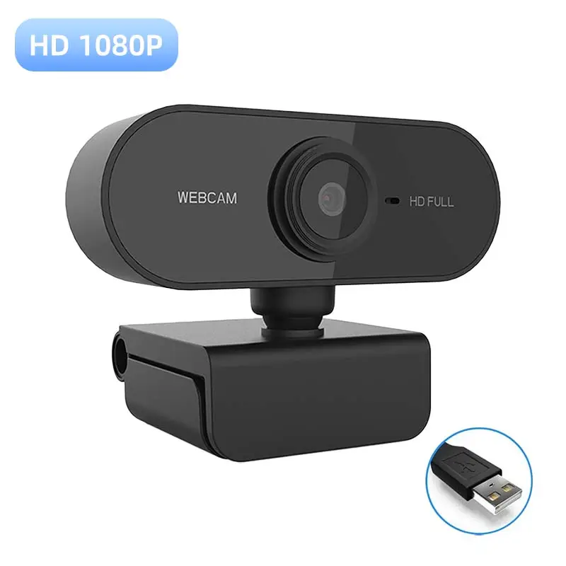 1080P USB Powered Webcam, HD 1080P Computer Extension Webcam with Auto Focus, Suitable for Online Meeting Games, Video Chat, Laptop, Mini Camera for P