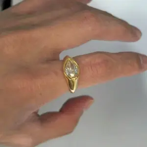 Teardrop ring gift for women daily wear and wedding