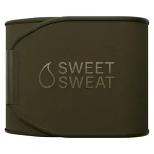 Sweet Sweat Ab Trainer for Women and Men - Sweat Band Waist Trainer Belt for High Intensity Training and Gym Workouts, 5 Adjustable Sizes