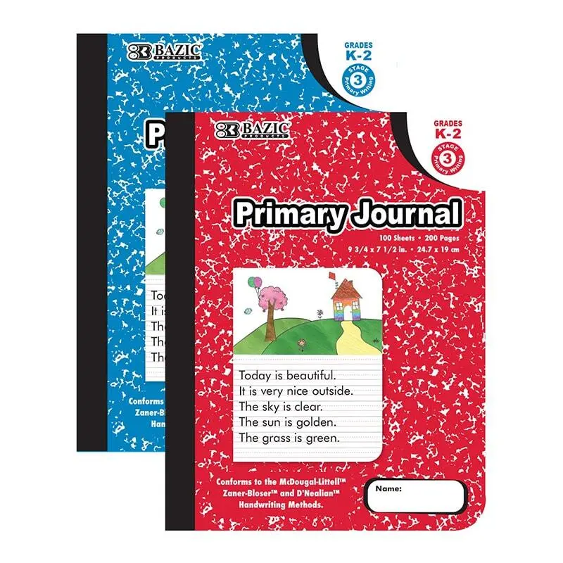 100 Ct. Primary Journal Marble Composition Book - 1 Random Color, Journal Book for Pre-School to 2nd Grade gratitude journal