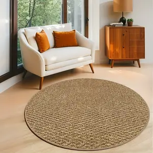 Imitation Sisal Rug, Absorbent Coffee Table Mat, Durable Cat-Resistant Pineapple Circle Mat, Easy Clean, Home Decor for Living Room, Kitchen, Bedroom