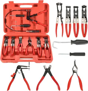 Pipe bundle pliers set, disassembly straight type type automobile water pipe clamps, oil pipe clips, snap pliers tools automotive multi-handle precision tool