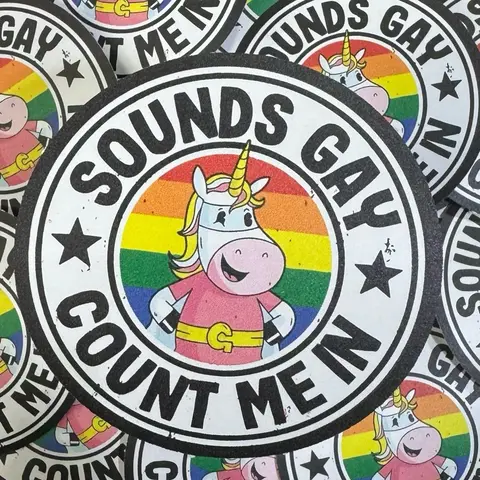Sounds Gay Count Count Me In Sticker