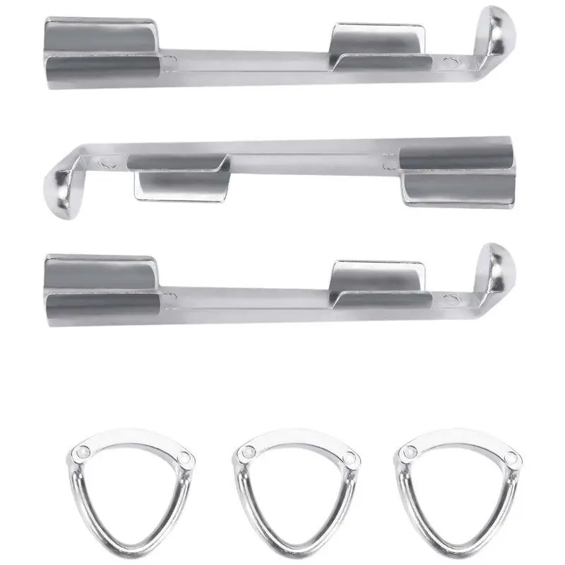 Alloy Metal Billiard Cue Tip Clamp Repair Set, 3-Piece Pool Cue Stick Tip Fixing Accessories for Billiard Table Maintenance