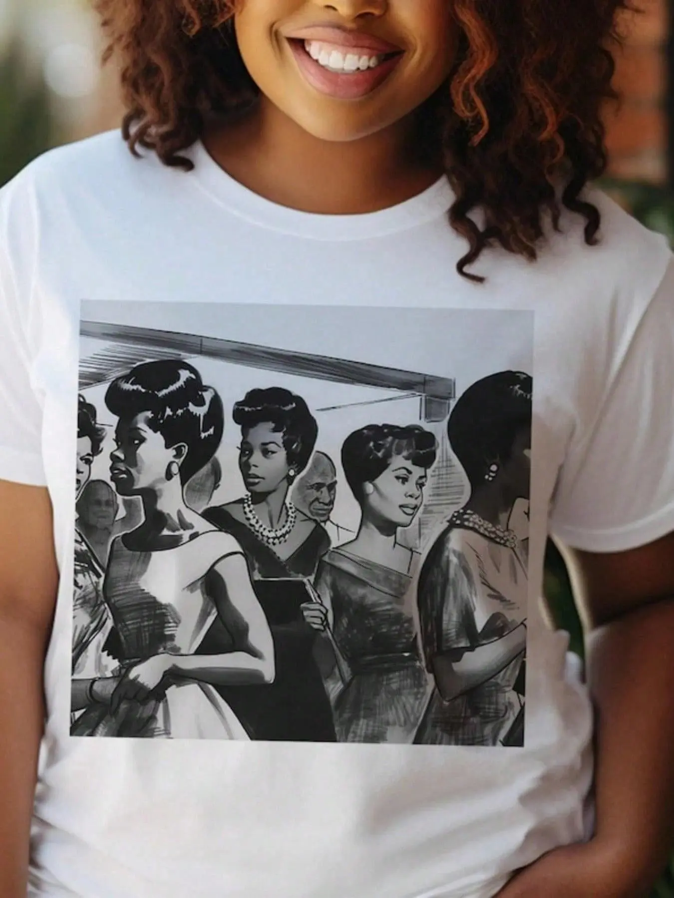 Old School Tee- African American Shirt Vintage 1950s Afrocentric Top - Adult Unisex
