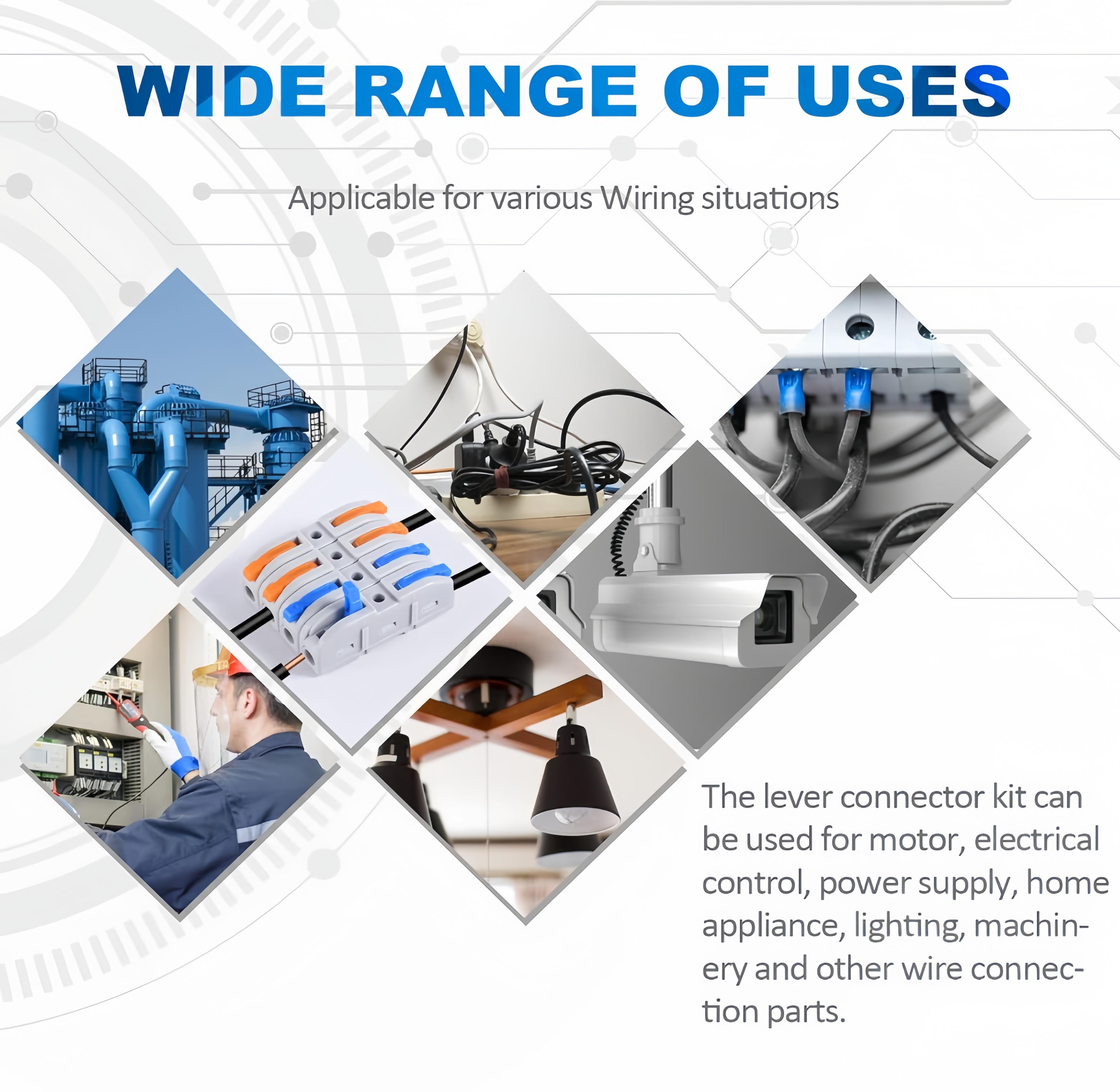 Single-Wire Interface Connector, LowWeekly DealsVoltage Wire Connector with Locking Buckle, FastConnect Plugs Led Light Strip Connectors, LeadStrip Automotive Wiring Electricity PowerDistribution Secure,DIY Modular Design for EasyAssembly by Hobbyists