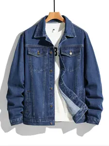 Men's Spring & Fall Denim Jacket Coat, Casual Fashion Outerwear, Daily Wear & Outdoor Activities, Perfect Fit for Season
