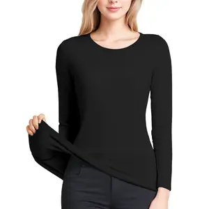 Women's long-sleeved thermal underwear, lightweight compression base layer, high-end comfortable winter top, Christmas and Halloween base layer.