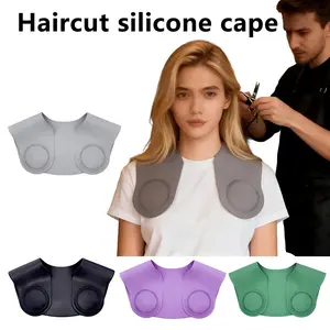 1PC Waterproof Silicone Hair Shoulder Pad Non-stick Hair Salon Specific Scarf for Dyeing and Cutting Hair Silicone Pad Easy To Clean Essential Hair Cutting Tools